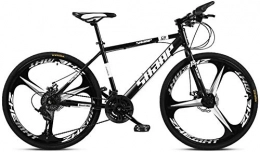 QZ Mountain Bike QZ 24 Pollici Mountain Bike, Doppio Freno a Disco / ad Alta Acciaio al Carbonio Telaio Biciclette, Beach motoslitta Biciclette, Alluminio Lega, Nero, 21 velocit