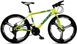 QZ Mountain Bike QZ 26 Pollici Mountain Bike, Doppio Freno a Disco / ad Alta Acciaio al Carbonio Telaio Biciclette, Beach motoslitta Biciclette, Alluminio Lega, Verde, 24 velocit