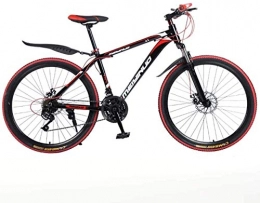 QZ Mountain Bike QZ 26in 24 velocit Mountain Bike for l'adulto, Leggera in Lega di Alluminio Full Frame, Ruota Anteriore Sospensione Mens Biciclette, Freno a Disco 6-11 (Colore: Rosso 3), Colore: Rosso 4