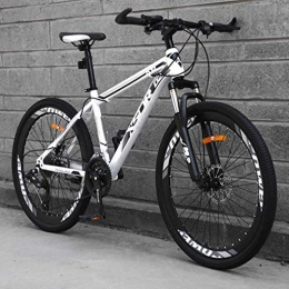 QZ Mountain Bike QZ Adulti Mountain Bike, Biciclette Snowmobile, Doppio Freno a Disco Beach Biciclette, Biciclette Telaio in Acciaio-Alto tenore di Carbonio, 24 Pollici Ruote (Color : White, Size : 24 Speed)