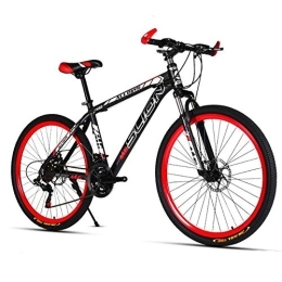 Relaxbx Bici Relaxbx Mountain Bike, Freno a Disco Fuoristrada a Doppio Disco da Corsa 26 pollici / 30 velocità Bicicletta per Adulti Bicicletta per Sci di Fondo all'aperto, Bianco, 27 Marce