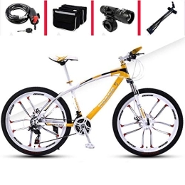 Relaxbx Bici Relaxbx Outdoor Mountain Bike Doppio Disco off-Road Brake Racing Uomini e Donne Bicicletta da Fondo Bicicletta 24 / 26 pollici / 24 velocità, Verde, 24 Pollici