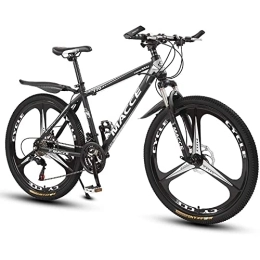 RSDSA Mountain Bike RSDSA Mountain bike da 26 pollici 3 ruote taglianti full suspension Mountain bike forcella ammortizzata bloccabile 150 kg capacità di carico adatta per adulti, Nero, 24speed