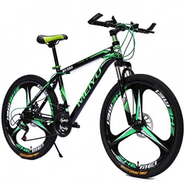 SANJIBAO Mountain Bike SANJIBAO Mountain Bike da 26 Pollici, Bici A Doppio Disco Sospensione Completa Bici da MTB Doppia Sospensione, Mountain Bike in Alluminio, Sedile Regolabile, 3 Ruote Falcianti, Verde, 21 Speed