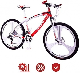 Shirrwoy Mountain Bike Shirrwoy 26 Pollici ATV Adulto, Acciaio al Carbonio ATV, 24 Pollici Scossa Bicicletta velocità variabile Doppio Freno a Disco 21 / 24 / 27 Bici Fuoristrada, 24in, 27speed