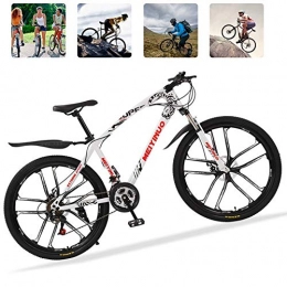 SLM-max Skateboard Bambini,M-Top 26"Bicicletta da Montagna Ibrida a 21 velocità con Freni a Disco, Forcella Ammortizzata, Bici da Strada in Acciaio al Carbonio per Uomo/Donna