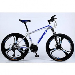 Tochange Mountain Bike Sospensione della montagna della bici della bicicletta 26 pollici MTB magnesio lega di alluminio Off-Road Bike multipli costi Biciclette Uomo Donna Uso generale, freno a disco, White blue, 27 Speed