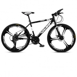 ZTBXQ Mountain Bike Sport all'aperto Fitness 26 pollici Mountain Bike Doppio freno a disco / Telaio in acciaio ad alto tenore di carbonio Bici da spiaggia Motoslitta Bicicletta Cerchi in lega di alluminio Nero 27 velo