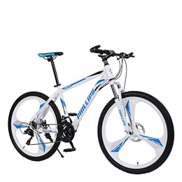 Story Mountain Bike Story Mountain Bike 26 Pollici velocità variabile off Road Shock Double Disc Breke Student Bicycle (Color : White Blue, Size : 24speed)