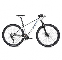 BIKERISK Mountain Bike STRIKERpro Mountain Bike, con 15 / 17 / 19-pollici Fibra di Carbonio Telaio 22 / 33 velocità Trasmissione Freni Doppio Disco Meccanico, 27, 5 / 29-Pollice Ruote (Argento), 33speed, 29×15