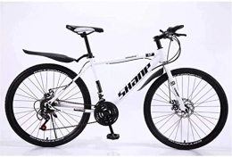 Syxfckc Bici Syxfckc MTB Trasmissione rurali Adulto Bicicletta, rurali 24 / 26 Pollici Doppio Disco Mountain Bike, Mountain Bike e Coda Dura Acciaio Sedile Regolabile a Raggi Ruota Sfondo