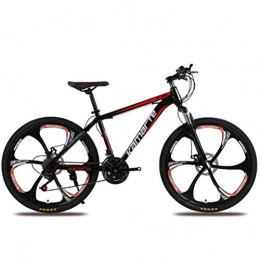 Tbagem-Yjr Mountain Bike Tbagem-Yjr 24 Pollici A Cavallo di Smorzamento Mountain Bike 27 velocità, Pendolare Città Hardtail Bike MTB Mens (Color : Black Red)