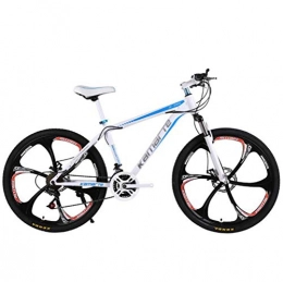 Tbagem-Yjr Mountain Bike Tbagem-Yjr Montagna della Bicicletta for Gli Adulti 26 Pollici off-Road Smorzamento Pendolari Città Hardtail Bike (Color : White Blue, Size : 21 Speed)