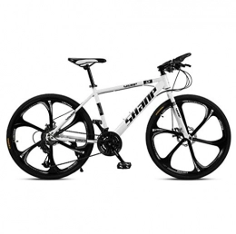 Tbagem-Yjr Bici Tbagem-Yjr Mountain Bike for Adulti, Bicicletta for Uomini E Donne A velocità Variabile Fuoristrada A Una Ruota da 26 Pollici (Color : White, Size : 30 Speed)