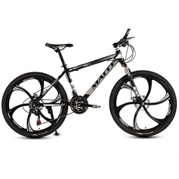 TBNB Mountain Bike TBNB 26 Pollici Mountain Bike, Biciclette da Montagna 21-30 velocità per Adulti Giovani Uomini Donne, Bici da Strada a Sospensione Completa, Doppi Freni a Disco (Nero 26 pollici / 24 velocità)