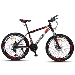 TBNB Mountain Bike TBNB Mountain Bike da 24 / 26 Pollici per Uomini e Donne Adulti, Bicicletta da Strada da Esterno, 21-30 velocità, Freni a Doppio Disco, Forcella Ammortizzata (Rosso 26 pollici / 21 velocità)