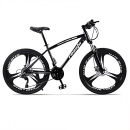 TBNB Mountain Bike TBNB Mountain Bike per Adulti da 24 / 26 Pollici, Bicicletta da Strada da Città per Uomo Donna, velocità variabile 21-30, Doppio Freno a Disco, Forcella Ammortizzata, Ruota a 3 Razze (Nero 26 polli