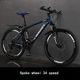 Tochange Bici Tochange 27 velocità Mountain Bike, 26 Pollici Adulti Bike con Doppio Freno a Disco U Tipo Forcella Anteriore, Ultra-Light Lega di Alluminio Telaio Biciclette Anti-Slip, A