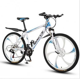 Tochange Bici Tochange Morbida Coda Mountain Bikes Biciclette 26 '' Alto tenore di Carbonio Acciaio Pieno di Sospensione Telaio Regolabile Sedile Mountain Trail Bike 21-27 Costi Opzioni, più Colori, Bianca, 21 Speed