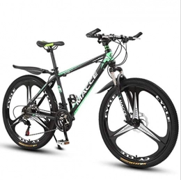 Tochange Mountain Bike Tochange Mountain Bike Uomo, 26 Pollici ad Alta Acciaio al Carbonio Hardtail Mountain Bike, Biciclette Double Disc Brake, 24 velocità, a 3 Razze, Verde