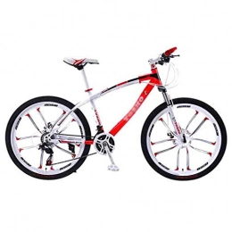 tools Mountain Bike TOOLS Mountain Bike Bici da Strada MTB Bici Adulta Mountain Bike Strada Biciclette for Uomini e Donne 24 / 26in Ruote Regolabile velocità Doppio Freno a Disco (Color : Red-24in, Size : 24 Speed)