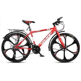 tools Bici TOOLS Mountain Bike Bici da Strada Strada Biciclette Mountain Bike MTB della Bici Adulta della velocità Regolabile for Uomini e Donne 26in Ruote Doppio Freno a Disco (Color : Red, Size : 21 Speed)