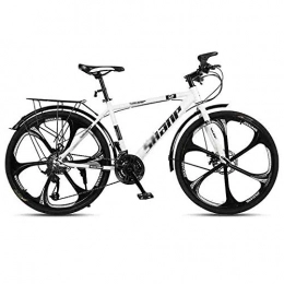 tools Mountain Bike TOOLS Mountain Bike Bici da Strada Strada Biciclette Mountain Bike MTB della Bici Adulta della velocità Regolabile for Uomini e Donne 26in Ruote Doppio Freno a Disco (Color : White, Size : 30 Speed)