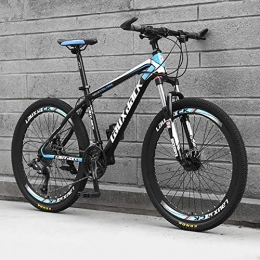 TOPYL Mountain Bike TOPYL Durevole Mountain Bike per Adulti, Leggero Alluminio Sospensione Completa Telaio, Pieghevole City Riding Ciclismo in Montagna per Viaggio Vai A Lavorare Nero / Blu 26", 27 velocità