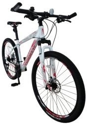 Totem Mountain Bike Totem Bicycles Wheel Lightweight Aluminium Frame Speeds Disc Brake, Mountain Bike / Biciclette 27.5 '' Ruota Leggero Telaio in Alluminio 21 velocità Shimano Freno a Disco Unisex-Adulto, Bianco 2