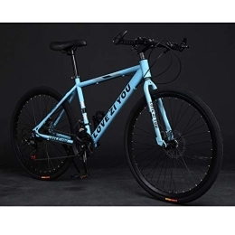 TRGCJGH Mountain Bike TRGCJGH Mountain Bike per Adulto Mountain Bike in Acciaio al Carbonio Bicicletta A 21 velocità Sospensione Completa MTB Ingranaggi Freni A Doppio Disco Bicicletta da Montagna, A-24inch27speed