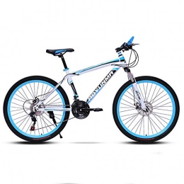 TriGold Mountain Bike TriGold Bicicletta Sportiva da Montagna Freni A Doppio Disco, 26in Acciaio al Carbonio Mountain Bike Uomo, 21 velocità Bici Sospensione Anteriore Biciclette da Strada-Blu-26pollici 21 velocità