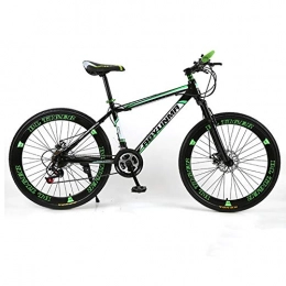 TriGold Bici TriGold Freno A Doppio Disco Bici velocità, Adulto Mountain Bike 26 Pollici Sentiero Acciaio Ad Alto Tenore di Carbonio, Uomo Bici da Strada Sospensione Anteriore-Verde 27 velocità