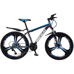 TYSYA Mountain Bike TYSYA 27-Speed Mountain Bike 26" Freno a disco bloccabile Forcella Anteriore All-Terrain City Bike Eleganti Ruote Integrate Blu Nero