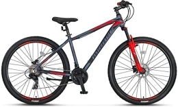 UMIT Mountain Bike Umit Mirage, Bicicletta Unisex Adulto, Grigio, Rosso, 27, 5" T.20