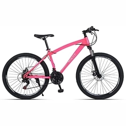 UYHF Mountain Bike UYHF Mountain Bike, Giovani Uomini Adulti Donne Biciclette da Strada, 21-30 velocità opzioni, Telaio in Acciaio Leggero, Freno a Doppio Disco Pink-26inch / 21Speed