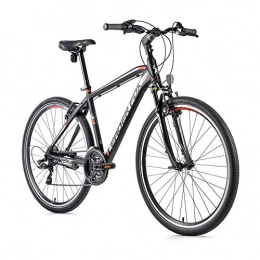 Leader Fox Bici Velo Muscolare VTC 28 - Leader Fox Away 2021, da uomo, 7 V, telaio da 20, 5 pollici, taglia da adulto da 183 a 190 cm, colore: Nero opaco