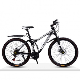 WANG-L Mountain Bike WANG-L 24 / 26 Pollici Mountain Bike per Adulti Uomo E off-Road velocità Doppio Smorzamento Disc Road Race Femminile, Black-26inch / 24speed