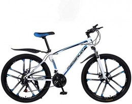 WCY Mountain Bike WCY 26in 21-velocit Mountain Bike for l'adulto, Leggero Acciaio al Carbonio Full Frame, Ruota Anteriore Sospensione Mens Biciclette, Freno a Disco 5-27 (Colore: B, Dimensione: 27Speed) yqaae