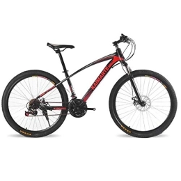 WEHOLY Mountain Bike WEHOLY Mountain Bike per Bicicletta, Freni a Disco da Mountain Bike a Doppia Sospensione Unisex in Acciaio al Carbonio 24 Pollici, Rosso, 27 velocità