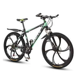 WGXY Mountain Bike WGXY Bicicletta, Mountain Bike, Pneumatico ultragrandangolare, Bici da 26 Pollici 21 / 24 / 27 velocità, Bici da Corsa per Uomo e Donna, Bici da MTB con Ruota da 6, Verde, 26 inch 27 Speed