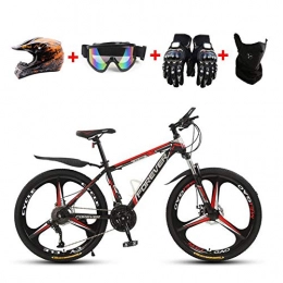 WHYTT Bici WHYTT 24" Bicicletta da Mountain Bike per Adulti Sicurezza, Uomini E Donne, Bici da MTB con Telaio in Acciaio al Carbonio, Sospensione Completa, Viaggio in Bici All'aperto, Rosso, 30 Speed