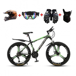 WHYTT Bici WHYTT 24" Bicicletta da Mountain Bike per Adulti Sicurezza, Uomini E Donne, Bici da MTB con Telaio in Acciaio al Carbonio, Sospensione Completa, Viaggio in Bici All'aperto, Verde, 24 Speed