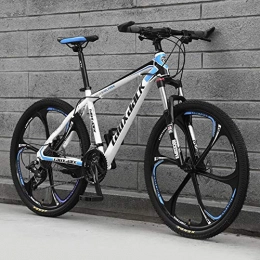 WHYTT Bici WHYTT Mountain Bike Hardtail Sicurezza, Bicicletta per Cambio Country MTB per Adulti, Mountain Bike Hardtail con Taglierina Regolabile in Acciaio al Carbonio 6 Posti Bianca, 24"