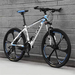 WJH Mountain Bike WJH 26 Pollici di Montagna Adulto Speed ​​Bike Doppio Freno a Disco off-Road Uomini e Donne Bicicletta (Colore: Frassino Nero, Dimensione: 24 velocità), Giallo, 27 Speed 24 Inches