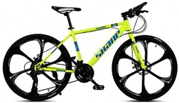 WJH Bici WJH 26 Pollici per Adulti Mountain Bike, Una variabile Ruota off-Road velocità Uomini e Donne Biciclette, Giallo, 30 Speed 26 Inches