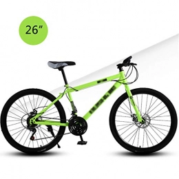 WJS Mountain Bike WJS Mountain Bike 26 Pollici Bicicletta 21 velocit velocit Variabile Posizionamento Fuoristrada Ruota A Torre Sistema Frenante A Disco Sensibile Forcella Ammortizzante Anteriore Unisex(Color:Verde)