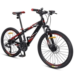 WJSW Mountain Bike WJSW Mountabike Ragazzi, MountaTrail Bike con Doppio Freno Disco, Telaio Alluminio con Sospensione Anteriore all MountainMountaBike, Nero, 20 Pollici 7 velocità