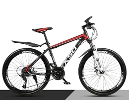 WJSW Bici WJSW Mountain Bike con Ruote da 26 Pollici per Adulti, Bicicletta per ammortizzatori Fuoristrada da Città per Studenti (Colore: Nero Rosso, Dimensioni: 30 velocità)