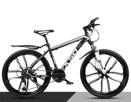 WJSW Mountain Bike WJSW Mountain Bike da Uomo, Bici da 26 Pollici per pendolari City Hardtail off-Road smorzamento Bicicletta da Strada (Colore: Bianco Nero, Dimensioni: 27 velocità)