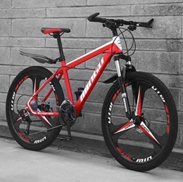 WJSW Mountain Bike WJSW Mountain Bike Fuoristrada a velocità variabile Unisex - Bicicletta da MTB City Road per Il Tempo Libero Sportivo (Colore: Rosso, Dimensioni: 30 velocità)